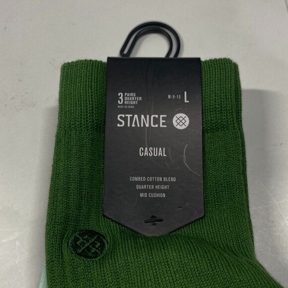 NWT Stance Crew Socks - 3 Pack - Large - Quarter Height - Picture 2 of 3